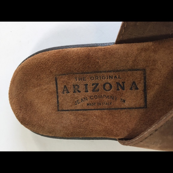 Arizona Jean Company Italy Tan Brown Genuine Leather Sandals size 7 - Picture 7 of 8